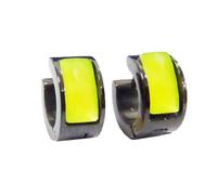 HIJONES Multicolor Orecchini Placcati Neri per Donne Orecchini Hoop Huggie Cubic Zirconia Leggero Orecchio Gioielli Chiaro
