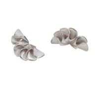 HIJONES Orecchini a Bottone a Petalo di Fiore da Donna Orecchino Personalizzato in Acciaio Inossidabile Gioielli Leggeri per Ornamenti per Orecchie Argento