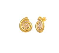 HIJONES Orecchini a Bottone Conchiglia con Perla Imitazione per Donna Gioielli Orecchio in Acciaio Inossidabile Personalizzato Oro