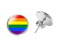 HIJONES Orecchini Colorati Lgbt Pride Per Donne Uomini Lesbiche Bisessuali Transgender Non Binari Asessuali Orecchini Gioielli Arcobaleno