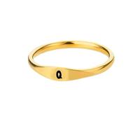 HIJONES Oro Anelli Iniziali per Le Donne Degli Uomini Impilabile A-Z Alfabeto Iniziale Lettera Dainty Anello Gioielli Q Misura 12