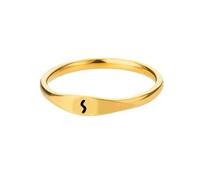 HIJONES Oro Anelli Iniziali per Le Donne Degli Uomini Impilabile A-Z Alfabeto Iniziale Lettera Dainty Anello Gioielli S Misura 12