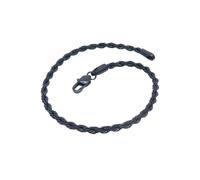 HIJONES Twist Rope Collana In Acciaio Inox per Uomo Donna Gioielli A Catena Da Polso A Strati 4mm Nero 20cm