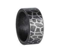 HIJONES Uomini Donne 10mm Incrinato Tela di Ragno Anello a Fascia in Acciaio Inossidabile Gioielli Quotidiani Personalizzati Argento Antico Misura 27