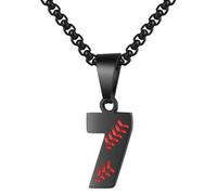 HIJONES Uomini Donne Acciaio Inossidabile Atleti Baseball Softball Numero 00-99 Collana Sport Team Ciondolo Catena Regalo Oro 7