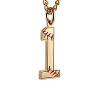 HIJONES Uomo Donna Acciaio Inox Trendy Baseball Lucky Sport Numero Collana Pendente Titainum Biker Gioielli Oro 1