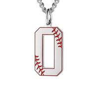 HIJONES Uomo Donna Acciaio Inox Trendy Baseball Lucky Sport Numero Collana Pendente Titainum Biker Gioielli Argento 0