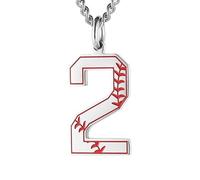 HIJONES Uomo Donna Acciaio Inox Trendy Baseball Lucky Sport Numero Collana Pendente Titainum Biker Gioielli Argento 2