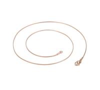 HIJONES Uomo Donne Acciaio Inox Collana Catena di Serpente Rotonda Flessibile con Maglie Lisce e Rivestimento in Vetro Placcato 1MM Oro Rosa 60CM