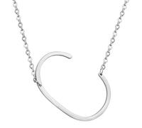 HIJONES Uomo Donne Acciaio Inox Grande Iniziale 26 Lettera A A Z Ciondolo Collane Grande Alfabeto Personalizzato Fascino Catena Collana C de Plata