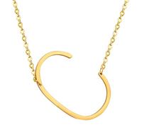 HIJONES Uomo Donne Acciaio Inox Grande Iniziale 26 Lettera A A Z Ciondolo Collane Grande Alfabeto Personalizzato Fascino Catena Collana Oro C