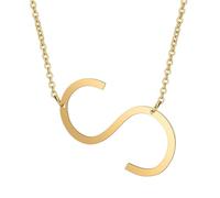 HIJONES Uomo Donne Acciaio Inox Hip Hop Iniziale 26 Lettera A alla Z Ciondolo Collane Grande Alfabeto Personalizzato Fascino Catena Collana Oro S