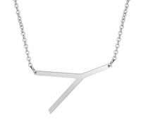 HIJONES Uomo Donne Acciaio Inox Hip Hop Iniziale 26 Lettera A alla Z Ciondolo Collane Grande Alfabeto Personalizzato Fascino Catena Collana Plata Y