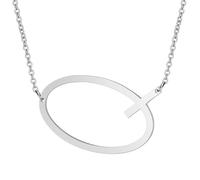 HIJONES Uomo Donne Acciaio Inox Hip Hop Iniziale 26 Lettera A alla Z Ciondolo Collane Grande Alfabeto Personalizzato Fascino Catena Collana Q de Plata