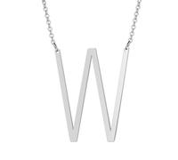 HIJONES Uomo Donne Acciaio Inox Hip Hop Iniziale 26 Lettera A alla Z Ciondolo Collane Grande Alfabeto Personalizzato Fascino Catena Collana Plata W