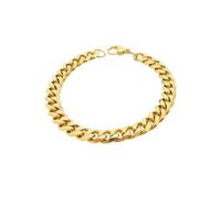 HIJONES Uomo Donne Acciaio Inox Treccia Treccia Biker Catena di Accatastamento Collana Affascinante Bracciali Fibbia Lavorata A Maglia Oro de 9MM 65CM