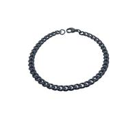 HIJONES Uomo Donne Acciaio Inox Treccia Treccia Biker Catena di Accatastamento Collana Affascinante Bracciali Fibbia Lavorata A Maglia 6MM Negro 45CM