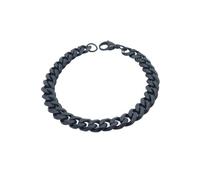 HIJONES Uomo Donne Acciaio Inox Treccia Treccia Biker Catena di Accatastamento Collana Affascinante Bracciali Fibbia Lavorata A Maglia 13MM Negro 60CM