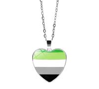 HIJONES Uomo Donne Acciaio Inox Trendy Doppia Faccia Cuore Arcobaleno Coppia Pendente Collana Gay Lesbiche Pride Gioielli Stile 4