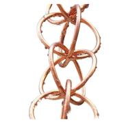 HIJYMNZPQ Grondaia Catena for Pioggia Rame Viola Villa Giardino for di Drenaggio Tempio B& Goccia Decorazione Pratico E Bello(Copper Ring)