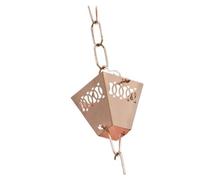 HIJYMNZPQ Grondaia Catena for Pioggia Rame Viola Villa Giardino for di Drenaggio Tempio B& Goccia Decorazione Pratico E Bello(Copper Natural Color Ring Cutout)