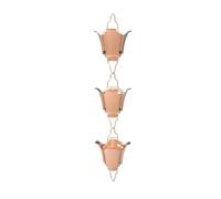 HIJYMNZPQ Grondaia Catena for Pioggia Rame Viola Villa Giardino for di Drenaggio Tempio B& Goccia Decorazione Pratico E Bello(Copper Color Bamboo)