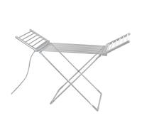 HIJYMNZPQ Stendibiancheria Elettrico Riscaldato Pieghevole Ed Efficiente Dal Punto Di Vista Energetico Bagnata, Bianco Efficienza Energetica