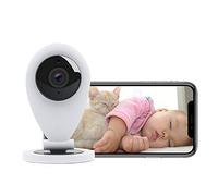 HiKam S5 - Telecamera di sorveglianza WLAN IP, con app e Alexa, WiFi Babyphone, rilevatore di movimento, notturno, supporto in Germania (2021 Nuovi Gen, bianco)