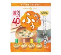 Hikari Miso Zuppa Miso Istantanea Giapponese, 4 Sapori, Confezione da 40 Zuppe Miso (Alghe Wakame, Cipolle Verdi, Tofu, Tofu Fritto)