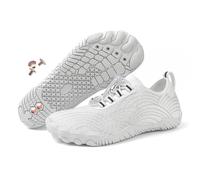 Hike Barefoot Footwear Outdoor Waterproof Non-Slip Hike Grounded Barefoot Footwear for Women Men, Bianco H01, 42 EU