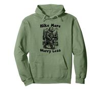 Hike More Worry Less Funny Cub Scouts BSA Hiking Bear Felpa con Cappuccio