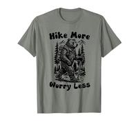 Hike More Worry Less Funny Cub Scouts BSA Hiking Bear Maglietta