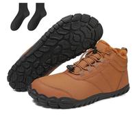 Hike Winter Barefoot Shoes Women Men, Non-Slip And Comfortable Winter Barefoot Shoes, for Outdoor, Trail, Snow (Brown,39)