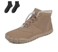 Hike Winter Barefoot Shoes Women Men, Non-Slip And Comfortable Winter Barefoot Shoes, for Outdoor, Trail, Snow (Khaki A,45)
