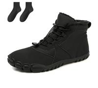 Hike Winter Barefoot Shoes Women Men, Non-Slip And Comfortable Winter Barefoot Shoes, for Outdoor, Trail, Snow (Black B,36)