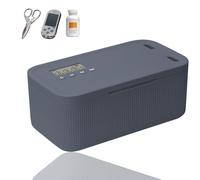 HIKENRI Scatola con serratura a tempo, per gestione delle dipendenze, con timer, per cucina, casa, scuola, personale, viaggi, ufficio, medicinali, snack (batteria non inclusa) (grigio)