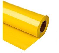 HIKENRI Vinile Termoadesivo per Tessuti 30.5×305CM,Pellicola per Plotter in Vinile a Trasferimento Termico,Facile da Tagliare e Eliminare,Vinile Permanente per T-Shirt oro