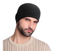 HIKENTURE Berretto invernale da uomo e donna, antivento, caldo, per ciclismo, sci, corsa, sport, Nero , 52-60