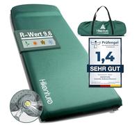 HIKENTURE Materasso autogonfiante in schiuma, spessore 8 cm, valore R 9,6, isolamento termico, ultra comfort e senza rumore, ideale per campeggio, tenda, trekking, spiaggia, escursionismo, viaggi