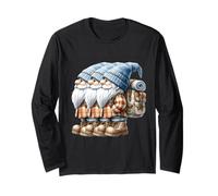 Hiker Gnomes with Hiking And Camping Backpack for Dad Life Maglia a Manica