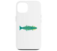 Hikers Campers Outdoorsmen Nature Fish Mountain Reflection Custodia per iPhone 13