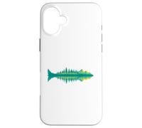 Hikers Campers Outdoorsmen Nature Fish Mountain Reflection Custodia per iPhone 16 Plus