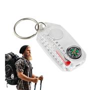 Hiking Compass - Small Temperature Gauge Keychain, Portable Handheld