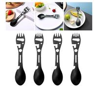 Hiking Essential Compact Kit di Posate in Acciaio Inox 4pz per Avventura