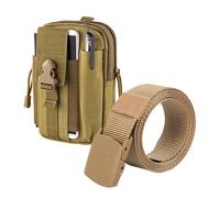 Hiking Fanny Pack, Outdoor Waist Belt Bag, Waterproof Oxford Cloth Large Capacity Oxford Phone Case, Wallet Pouch with Gadget Pocket, Ideal for Travel, Smartphone, Tools, 17.5x12x6cm