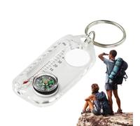 Hiking Metal Carabiner Compass | Bussola portachiavi | Bussola con portachiavi Thermometer Bussola Carabiner Clips for Outdoor Random