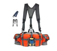 Hiking Waist Bag | Impermeabile Fanny Pack with Shoulder Strap for Hiking and Outdoor Activities | Versatile Waist Pack for Running, Walking, Jogging, and Camping | Design for Adventurers, Arancione