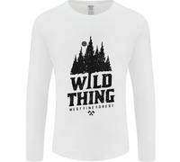 Hiking Wild Thing Camping Rambling Outdoors Uomo Manica Lunga T-Shirt