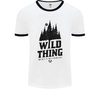 Hiking Wild Thing Camping Rambling Outdoors Uomo Ringer T-Shirt