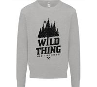Hiking Wild Thing Camping Rambling Outdoors Uomo Sweatshirt Jumper